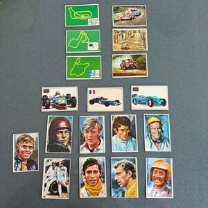 Lot of 18 Vintage 1971 Famous Cars Trading Cards - Export Publications